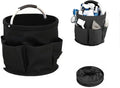 Gardening Tote Bag,Foldable Garden Tool Storage Bag Tool Organizer with 6 Exterior Pockets Wear-resistant & Reusable for Camping Picnicing Gardening Yard Lawn Work (Black)