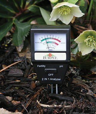 Burpee Electronic Garden Soil Tester | Tool for Measuring pH Level & Soil Fertility, Batteries Not Needed | Accurate Rapid pH Meter Gardening Tool for Healthy Indoor and Outdoor Plant Care