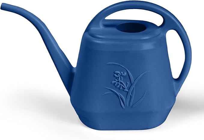 Hand Watering Can - for Home Plant Garden - 1/2 Gallon - Blue