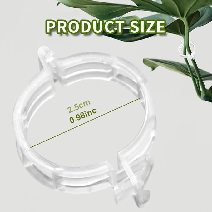 200 Pack Secured Plastic Plant Clips, 2024 Combinable Plant Support Clips, Plastic Trellis Clips for Climbing Plants, Vine Vegetables Fixing Clips, Plant Clips for Tomato Trellis & Peony Cages
