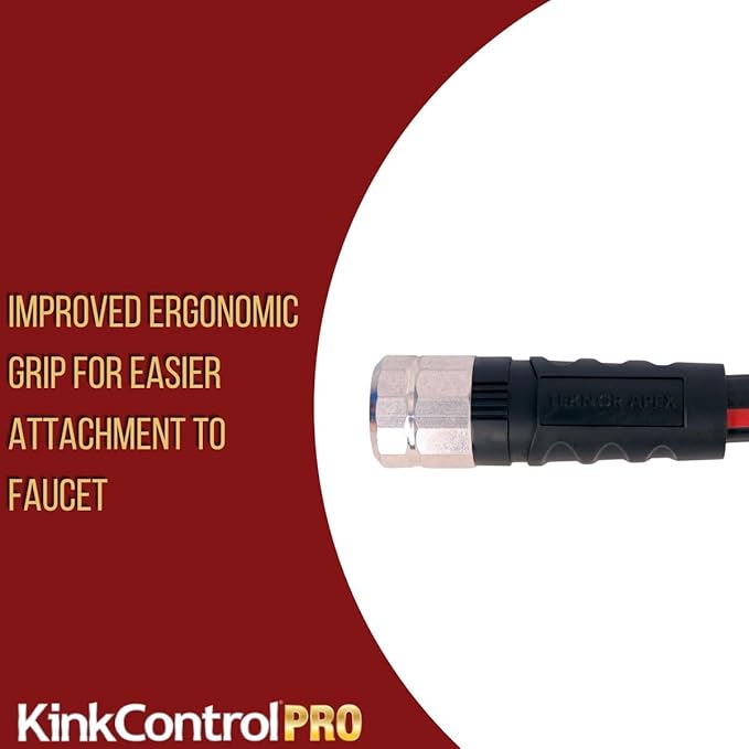 Kink Control Pro Garden Hose, Water Hosewith Superior UV Resistance, Ergonomic Grip, High Burst Strength, Triple Frame Technology for Kink Resistance, 25 Ft