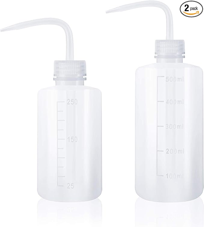 Oubest Squeeze Washing Bottle Succulent Watering Bottle 250ml + 500ml Water Squirt Irrigation Squeeze Sprinkling Can Plastic Wash Plant 2pc