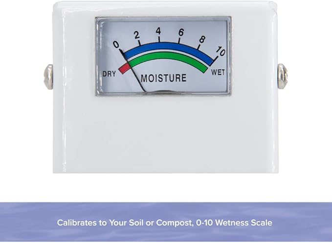 Reotemp 15 Inch Garden and Compost Moisture Meter, Garden Tool Ideal for Soil, Plant, Farm and Lawn Moisture Testing