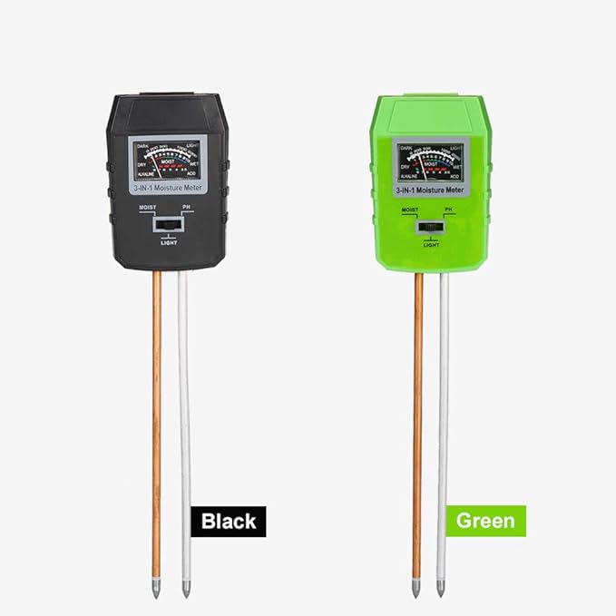 Soil pH Light Meter 3 - in - 1 Soil Test Kit No Battery Required for Indoor Outdoor Garden Lawn Farm - Rust - Proof, Portable Design, Easy Operation