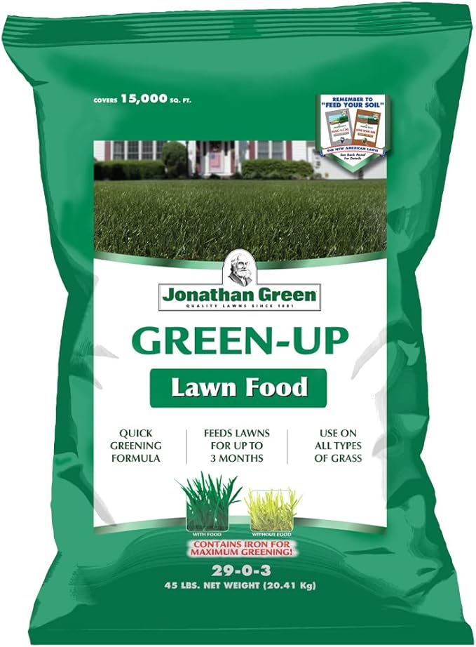Jonathan Green (11989) Green-Up Lawn Food - 29-0-3 Grass Fertilizer (15,000 Sq. Ft.)