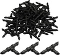 Drip Irrigation Tee Fittings Kits - 120 Pieces 1/4 Inch Barbed Connector Kit for Leak-Proof Garden Watering System, Robust Plastic Tube Fittings for Lawn, Greenhouse & Raised Beds (Black)