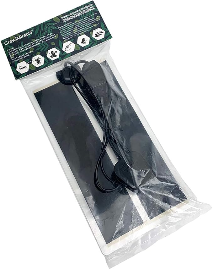 Tbrand Reptile Heating Pad with Temperature Adjustment, 110V 7W Heat Mat for Reptiles Tortoise Snakes Lizard Gecko Hermit Crab Turtle，Under Tank Heating Pad (7W(5.51inch*11inch))