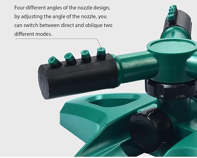 360° Rotating Garden Sprinkler for Yard Automatic Lawn Sprinkler for Large Area Coverage, Adjustable Watering System for Garden, Farm, and Grass Irrigation