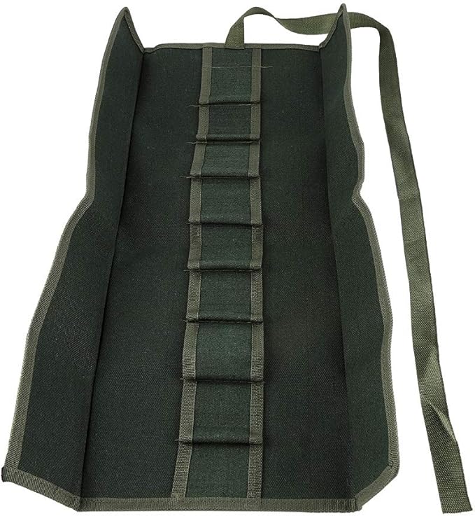 BRRNOO Canvas Gardening Handle Portable Multifunctional Storage Package Tool Set Rolling Bag for Gardeners