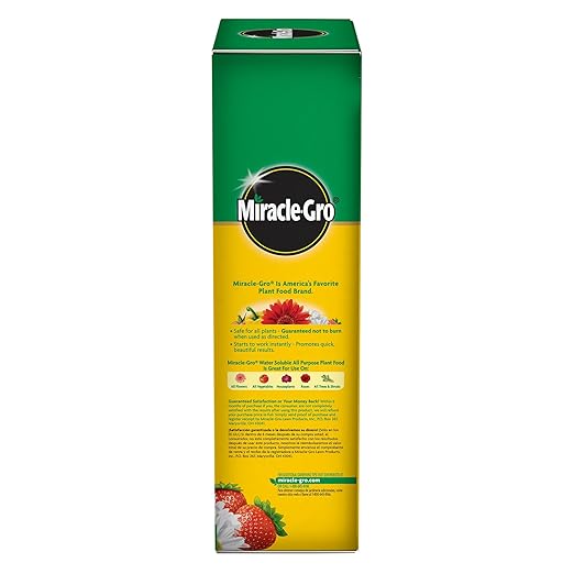 Miracle-Gro Water Soluble All Purpose Plant Food - Fertilizer for All Indoor or Outdoor Plants Including Roses, Flowers, Vegetables, Houseplants, Trees, and Shrubs, 12.5 lbs.