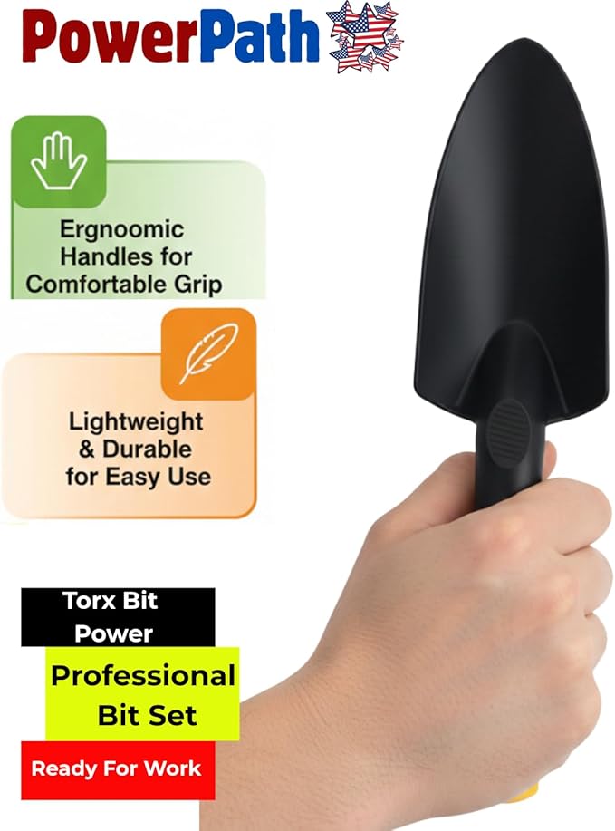 3-Piece Garden Tool Set | Heavy-Duty Solid Plastic Trowel, Fork, and Cultivator with Ergonomic Non-Slip Handles | Durable Small Garden Tool Set