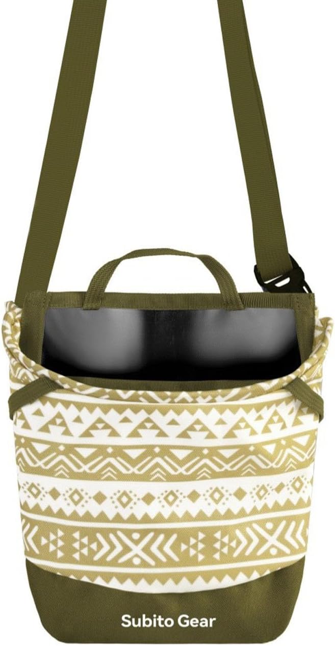 Gardening Outdoor Tool Storage Bag, Oxford Gardening Plant Tool Organizer Storage Carrier Store, Multi-Purpose Bag Home Use, Ideal for Tool Storage Solutions (Gold and White)