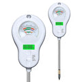 Soil Tester 6-in-1 Soil Moisture Meter Sunlight/Moisture/Fertility/PH/Environment Temperature/Environment Humidity,Backlight LCD Display for Gardener,Lawn, Farming,Plant Care,Potting Soil Growing