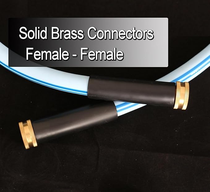 Atlantic Female to Female Heavy Duty Garden Hose 6 ft x 5/8 Inch Blue Color, Short Connection Leader Hose.