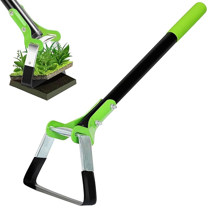 Garden Guru Action Stirrup Hoe Garden Tool with Ergonomic Handle – Rust Resistant Heavy Duty Steel Loop Hoe for Weeding, Planting, Sowing Seeds, Making Furrows & Soil Cultivation (2 Pack)