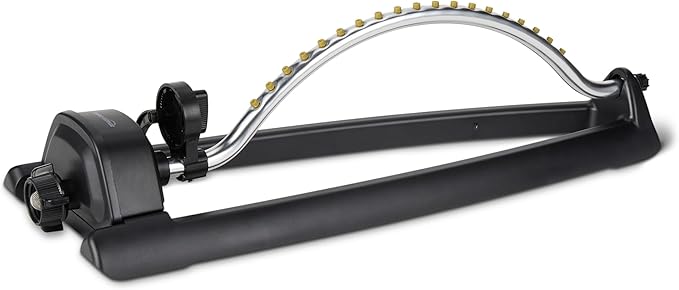 Amazon Basics Oscillating Sprinkler for Yard, One Size, 1-Pack, Black