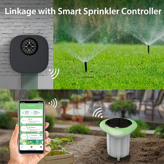 Smart Soil Meter 3-in-1, Soil Test Kit for Moisture, Light, Temperature & Fertility, Digital Sensor APP, Water Alarm for Garden, Farm, Lawn, Indoor