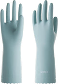 LANON wahoo Skin-Friendly Cleaning Gloves, Unlined Dishwashing Rubber Gloves, Kitchen, Non-Slip, Surf Spray, Medium