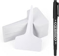KINGLAKE Plant Labels 4 Inch - 200Pcs Plastic Plant Tags Markers T-Type Garden Labels Waterproof with Permanent Marking Pen for Seedlings Indoor Outdoor Garden Nursery Greenhouse