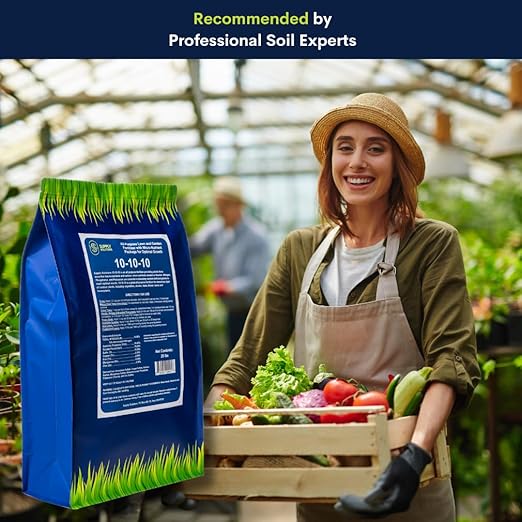 Supply Solutions 10-10-10 Complete Lawn & Garden Granular Fertilizer with Micronutrients – Balanced NPK Plant Food for Soil Health, Blooms & Roots – Safe for Vegetables, Fruits, Lawns (25 Pounds)
