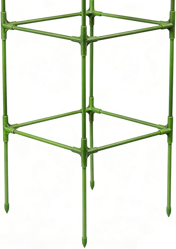 Tomato Cage, Heavy-Duty 64-Inch Square Stakes, 27.0x164.0cm, Cucumber Trellis Cage, Climbing Vegetable Trellis, Easy to Install and Maintain, for Climbing Vegetables, Fruits, and Flowers