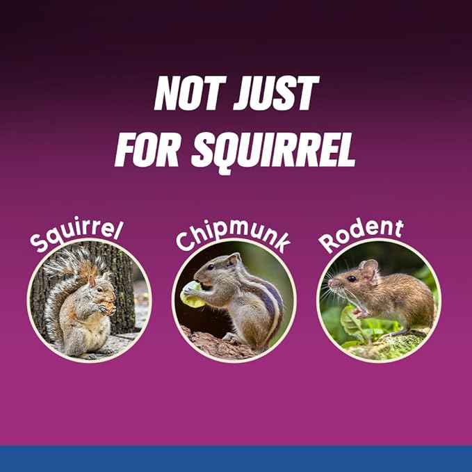 Squirrel Repellent Outdoor Garden, Chipmunk Repellent, Natural for Indoor & Outdoor Use, Keeps Squirrels Away from Gardens, Bird Feeders, Attics & Garages – 8 Pack