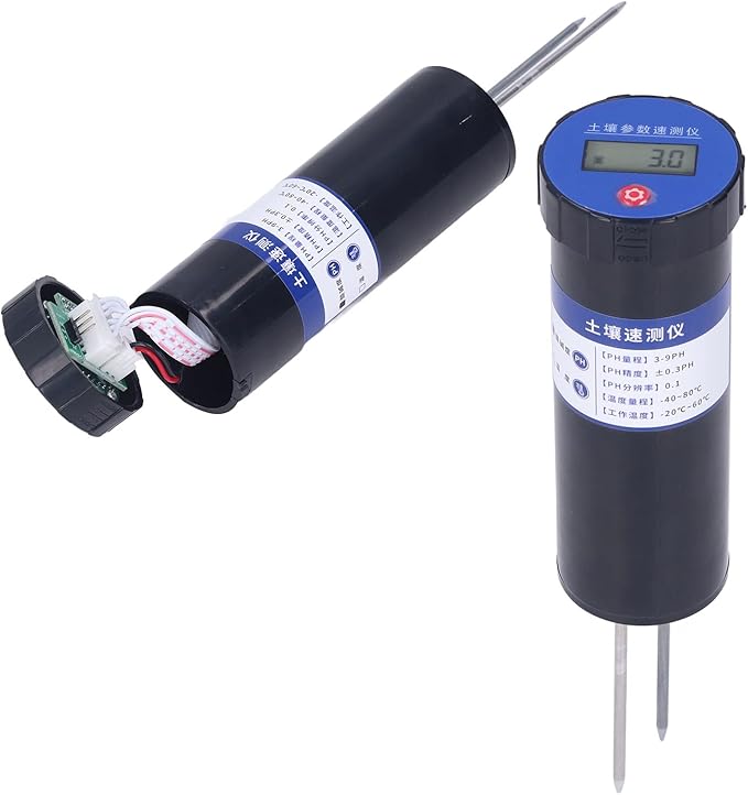 NPK Soil Tester, LCD Digital Display PH Rapid Tester Needle Probe Design Good Resistance High Measurement Accuracy for Agriculture