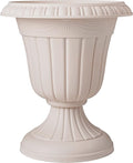 Arcadia Garden Products PL10TP Classic Traditional Plastic Urn Planter Indoor/Outdoor, 15" x 13", Taupe