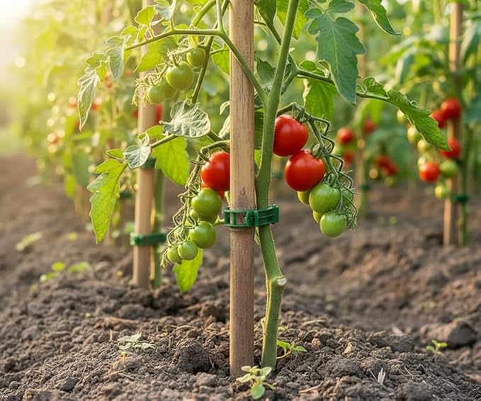 Secured Plastic Plant Clip, New Reusable Plant Support Clips Plastic Clips Tomato Clips for Securing Plants for Climbing Plants, Grape, Vegetable Stems (200, Green)