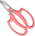 Housolution Flower Scissors, Strong Floral Shears, Premium Steel Garden Pruning Shears Garden Scissors Floral Fruits Leaf Scissors Hand Pruner Snip Trimming Tool for Gardening Flower Arrangement, Pink