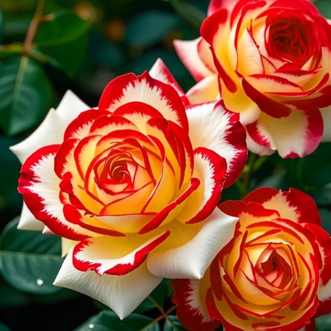 Rare Twin Red White Rose Seeds for Planting, 100+pcs Rare Red White Rose Flower Seeds Plants,Non-GMO Heirloom Home Garden Ground Cover Beauty Flowers for Outdoors Indoors
