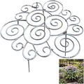 Metal Plant Support Ring, Garden Plant Support Stakes for Flowers Vegetables, Iron Plant Cage, Outdoor Plant Holder for Upright Growth Lawn Patio Garden Support Frame(L)