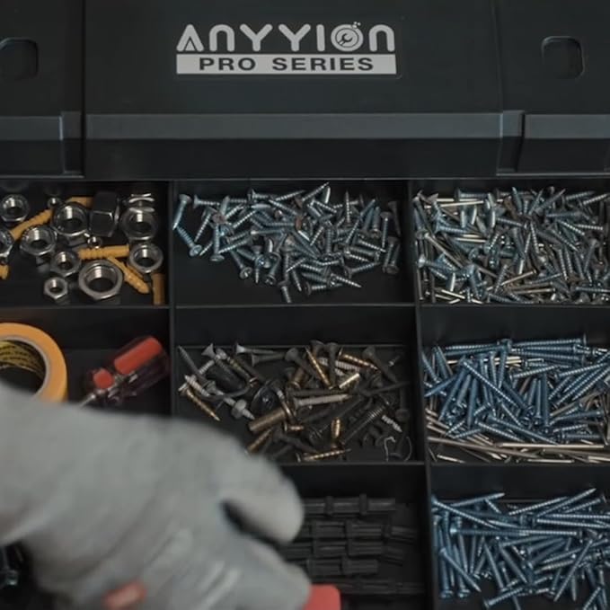 Anyyion Tool Storage Organizer with Single Deep Drawer, Heavy Duty Latches, Stackable