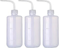 BEADNOVA Irrigation Bottle 500ml 17oz Indoor Plant Watering Can Water Squirt Plastic Rinse Bottle for Eyelash Extensions Eye Wash Tattoo Lab (3pcs)