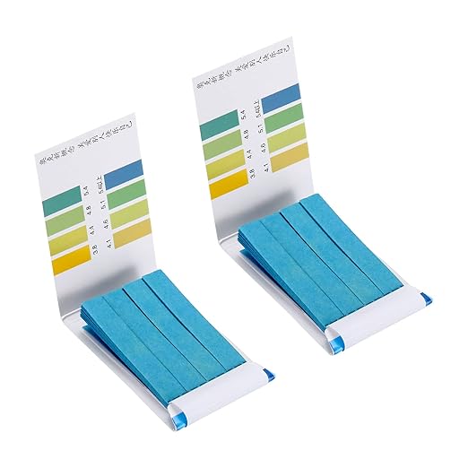 PATIKIL PH Test Strips 3.8-5.4, 2 Pack 160 Indicator Papers Litmus Tester for Water Food Soil Alkaline Acid Testing