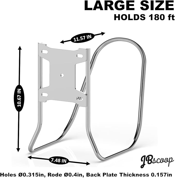 JBscoop Large Stainless Steel Hose Holder, Heavy Duty Hose Hanger (1)