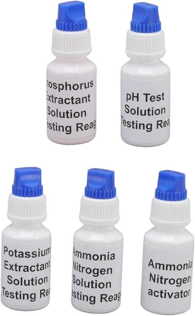 Soil Test Liquid Solution, PH Nitrogen Phosphorus Potassium Measuring Soil Test Kit, Accurate Nutrient and pH Analysis with Recommendations Tailored to Your Soil Plant Needs,Grow The Best Lawn Garden