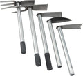 5 PCS Hoe Garden Tool Set, Hoe and Cultivator Hand Tiller, Heavy Duty Digging Hoes, 2 Fork and 3 Fork Hand Tiller for Gardening Weeding Digging Loosening Soil, Carbon Steel