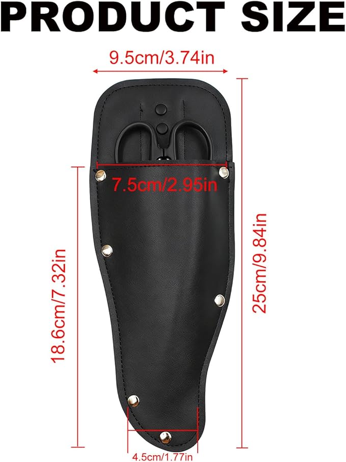2pcs Pliers Holster,Garden Pruner Sheath, Pruner Holster, Premium PU Leather Holster Protective Case Cover Scabbard for Gardening Pruning Shears Scissor