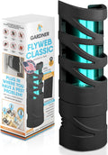 FlyWeb - Fruit Fly Traps for Indoors, Gnat Traps for House Indoor - Made in USA, Fruit Fly Killer, Non Bug Zapper Indoor, Plug in Bug Catcher, Bug Light, UV Light, Gardner (Black)