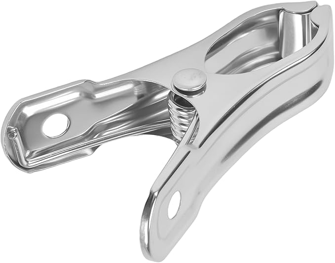 SINJEUN 200 PCS 2 Inch Stainless Steel Garden Clips, Greenhouse Clamps with 1 Inch Large Open, Garden Clips for Plant Cover on Gardening Hoops