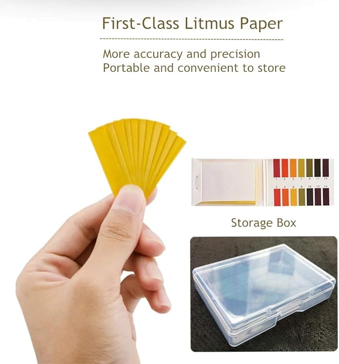 9 Pack pH.1-14 Test Paper Extensive Test Paper Litmus Test Paper 720 Strips pH Test with Storage Case for Saliva Urine Water Soil Testing Pet Food and Diet pH Monitoring