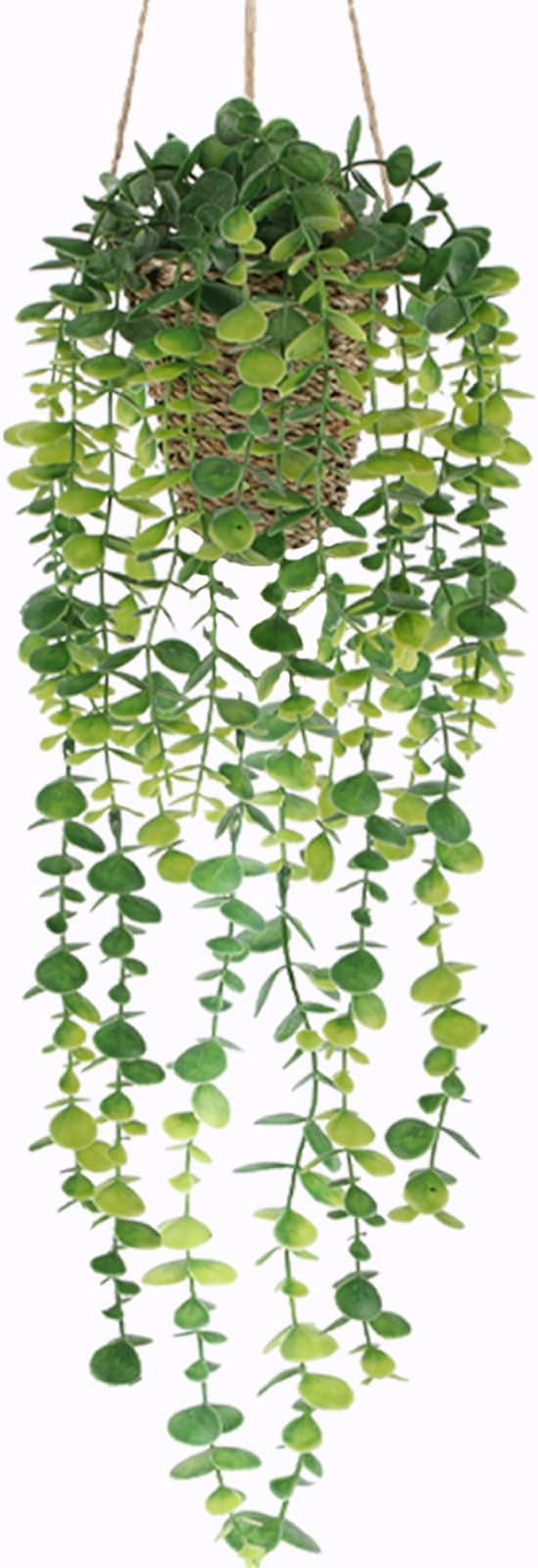 Nisoger Artificial Hanging Plants Small Fake Potted Plants, Faux Plants for Indoor Outdoor Aesthetic Office Living Room Shelf Decor