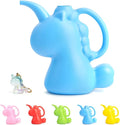 XXXFLOWER Unicorns Indoor Watering Can, 1 L Cute Animal Water Cans, Novelty Unicorns Shape Watering Pot for Office House Indoor Garden（Blue）
