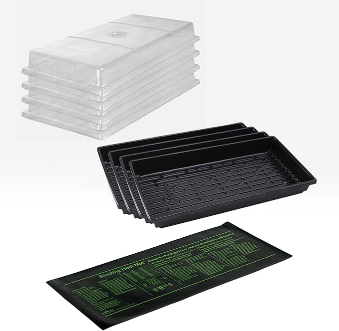 SunBlaster Super Germination Station Includes Reusable Seed Starting Trays, Heat mat, 2" Vented Domes, Indoor Seed Starter kit