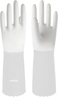 LANON Protection wahoo PVC Dishwashing Cleaning Gloves, Reusable Unlined Kitchen Gloves, Non-Slip, Large