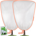 2 Packs Winter Plant Covers Freeze Protection - 90" H X63 W Extra Large Tree Anti-Freeze Covers Frost Cloth Warm Blankets, Plants Shrubs Protector Drawstring Bags Jacket (Thicken 3.2 oz/yd²)