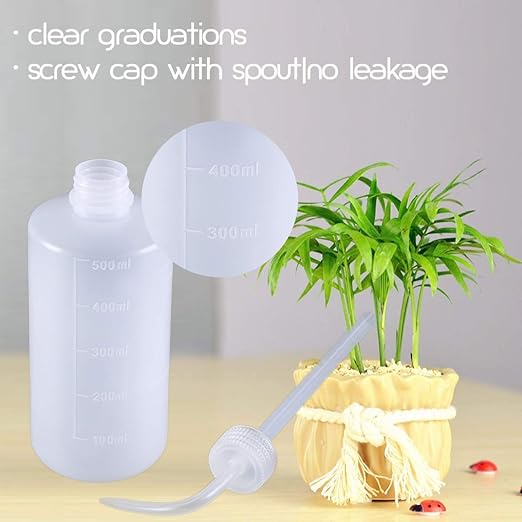 Valchoose LDPE Economy Narrow Mouth Squeeze Medical Lab Plastic Safety Squeeze No Spill Bend Mouth Watering Cans (500ml / 16oz / 1 Bottle)