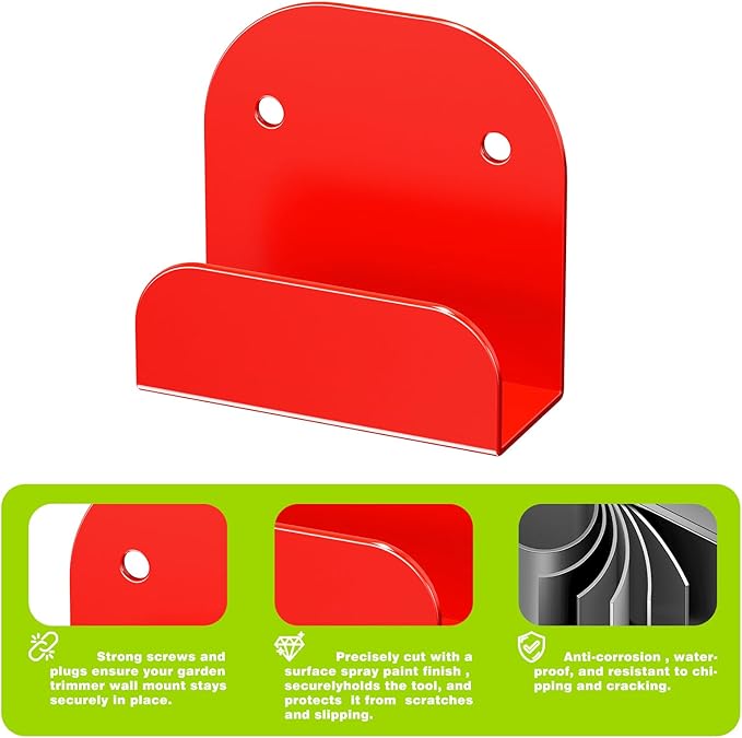 Leaf Blower Rack, Wall-Mounted Tool Hanger Compatible with Milwaukee 2824-20, Hedge Trimmers, Grass Trimmers, Garden Power Tools & Garage Organization, 1 Pack