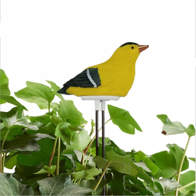6X Soil Moisture Meter Watering Alarm Bird Plant Water Tester Hygrometer Sensor Gardening Tool Kit (Yellow)